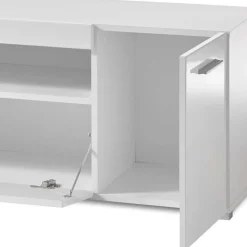 Wohnen Tv & Hifi-Möbel|Lowboards<TV Lowboard in Weiß hochglänzend - Timmona
