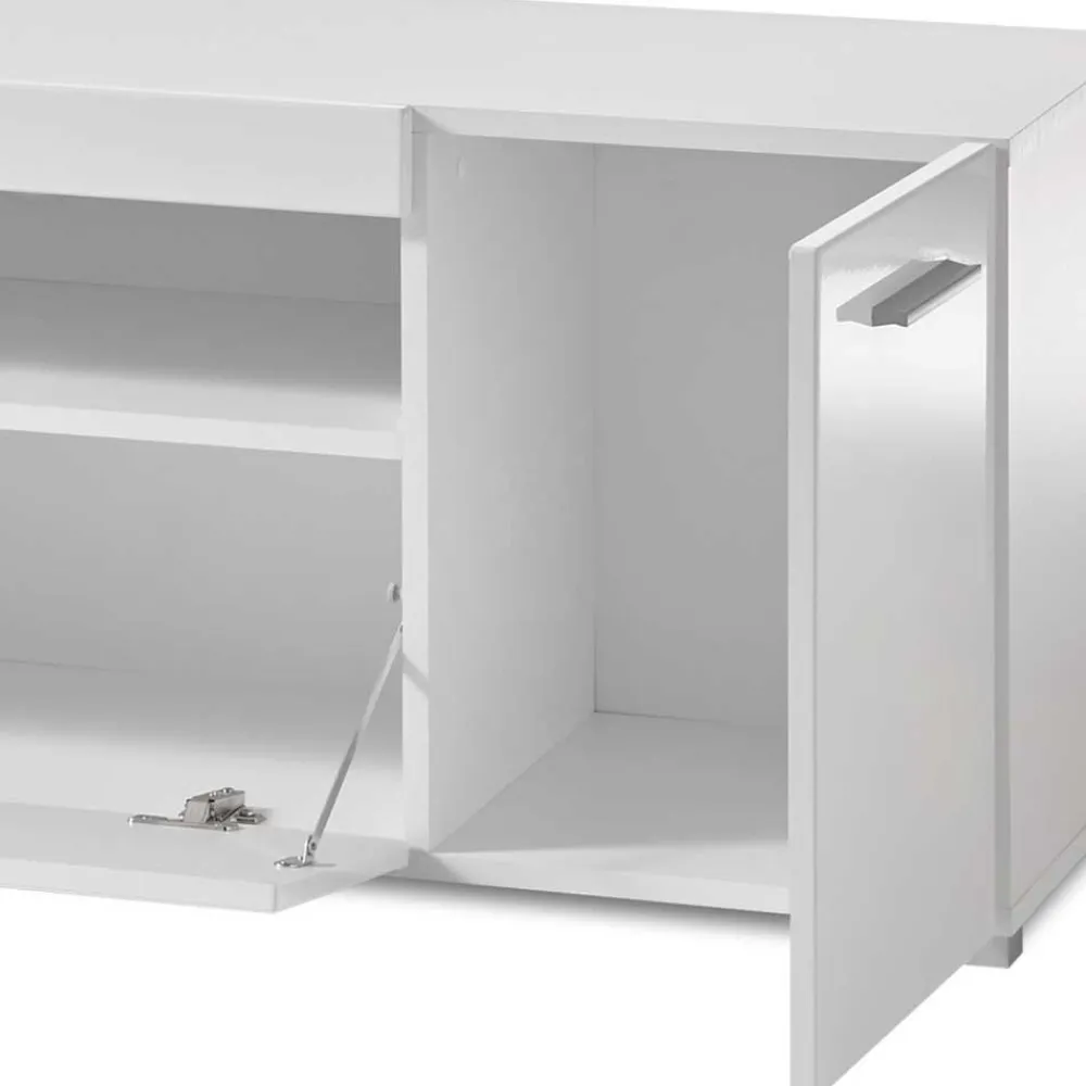 Wohnen Tv & Hifi-Möbel|Lowboards<TV Lowboard in Weiß hochglänzend - Timmona
