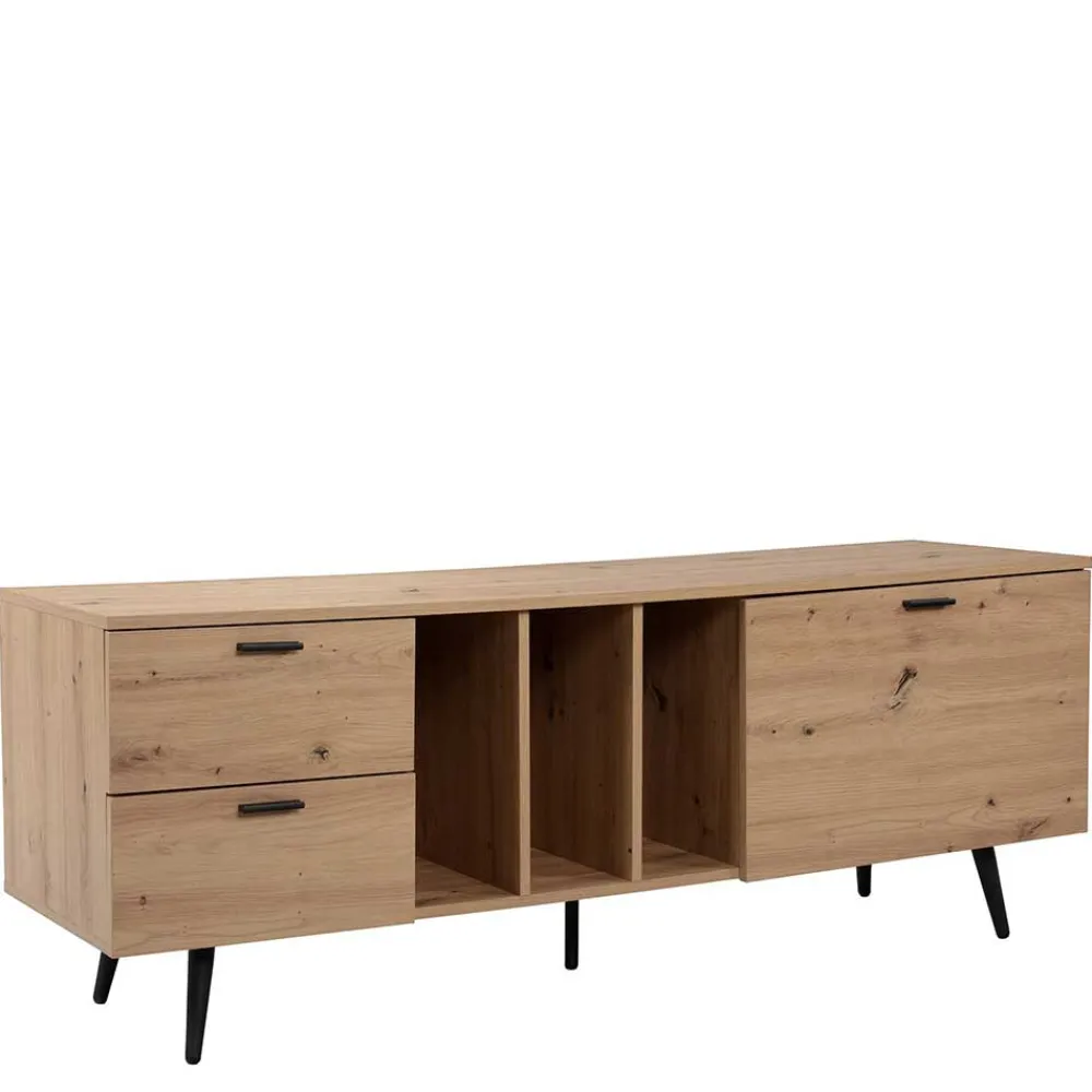 Wohnen Tv & Hifi-Möbel|Lowboards<TV Lowboard in Wildeiche Holzoptik - Ziris