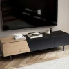 Wohnen Tv & Hifi-Möbel|Lowboards<TV Lowboard in Wildeiche Optik & Schwarz - Camplona