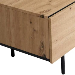 Wohnen Tv & Hifi-Möbel|Lowboards<TV Lowboard in Wildeiche Optik & Schwarz - Camplona