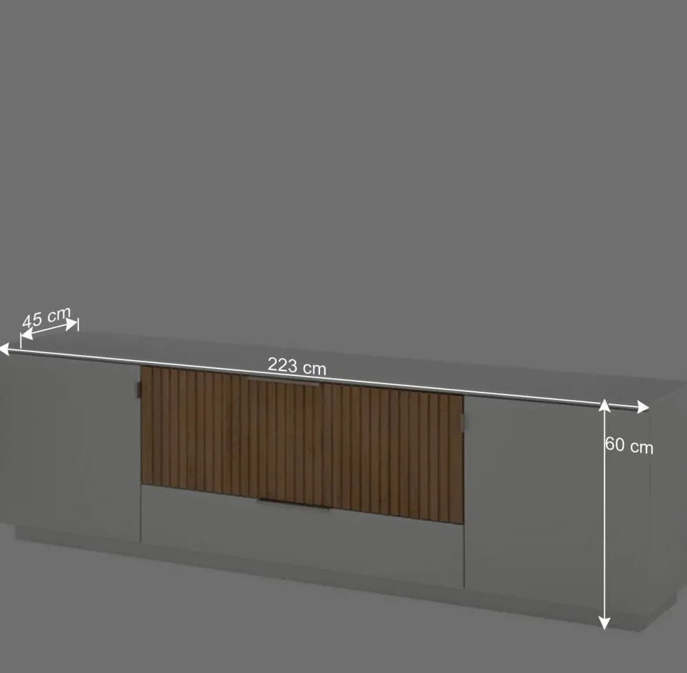 Wohnen Tv & Hifi-Möbel|Lowboards<TV Lowboard mit 223 cm Breite - Miloris