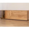 Wohnen Tv & Hifi-Möbel|Lowboards<TV Lowboard mit Glas und LED Beleuchtung - Cocondar