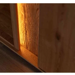 Wohnen Tv & Hifi-Möbel|Lowboards<TV Lowboard mit Glas und LED Beleuchtung - Cocondar
