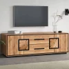 Wohnen Tv & Hifi-Möbel|Lowboards<TV Lowboard mit Hirnholz Applikationen - Shipper
