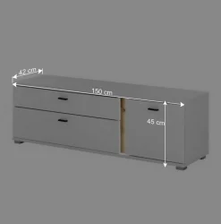 Wohnen Tv & Hifi-Möbel|Lowboards<TV Lowboard mit LED Beleuchtung - Racelyn