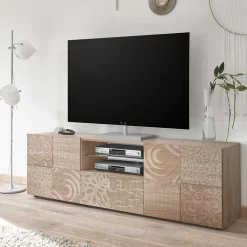 Wohnen Tv & Hifi-Möbel|Lowboards<TV Lowboard mit Muster Print - Bielvas