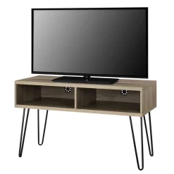 Wohnen Tv & Hifi-Möbel|Lowboards<TV Regal in Eiche Holzoptik & Schwarz - Esberg
