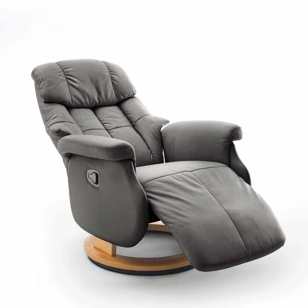 Wohnen Sessel|Sofas<TV Relaxsessel mit Leder Schlammfarben Emia mit Körperdruck verstellbar