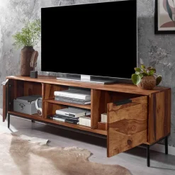 Wohnen Tv & Hifi-Möbel|Lowboards<TV Schrank aus Sheesham Massivholz - Placer