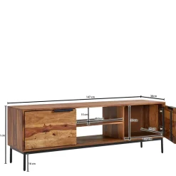 Wohnen Tv & Hifi-Möbel|Lowboards<TV Schrank aus Sheesham Massivholz - Placer