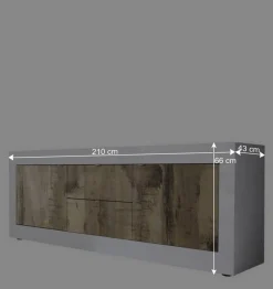 Wohnen Tv & Hifi-Möbel<TV Schrank in Holz verwittert - Olvenion