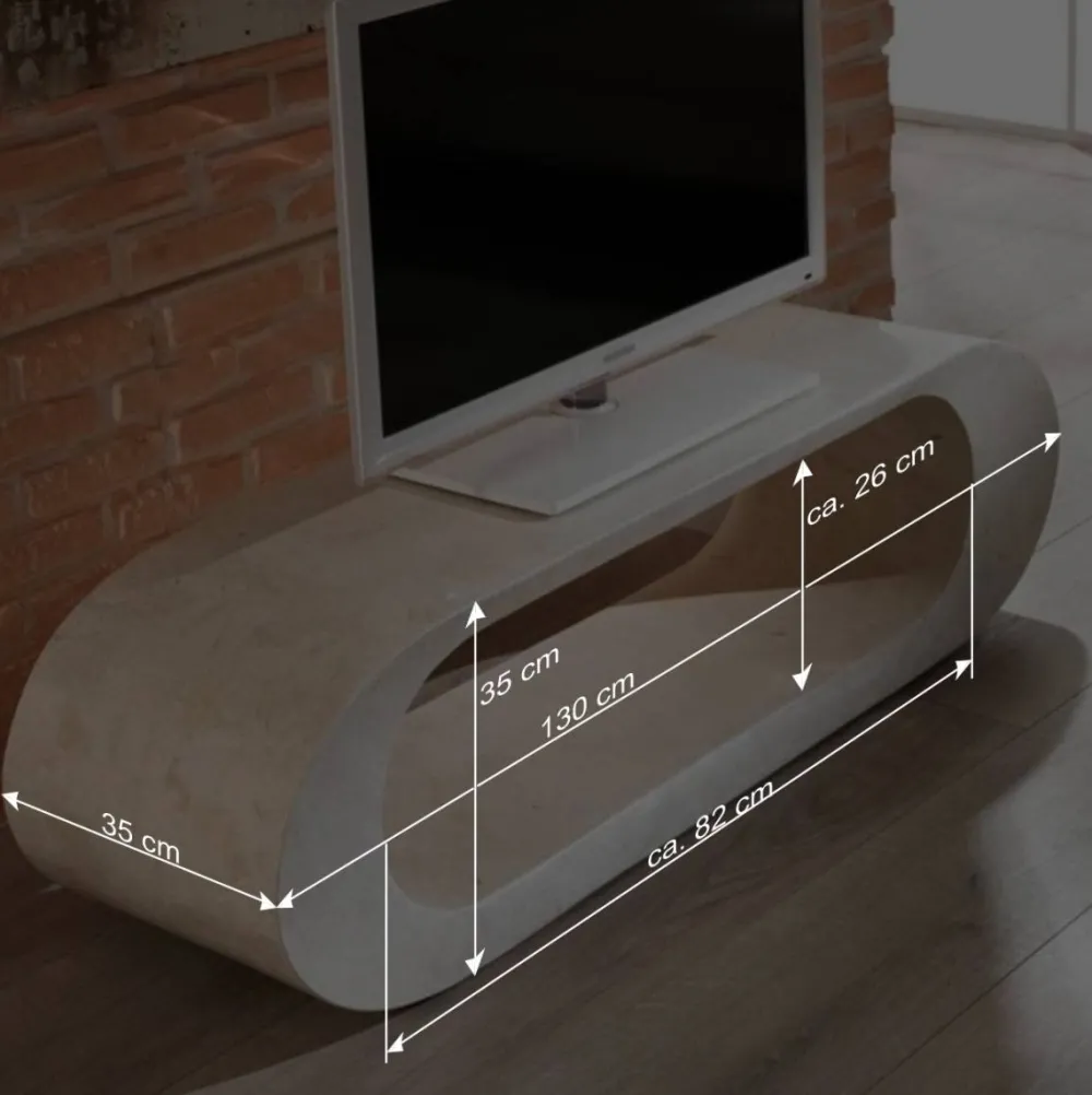 Wohnen Tv & Hifi-Möbel|Lowboards<TV Tisch Filicudia in Creme Weiß