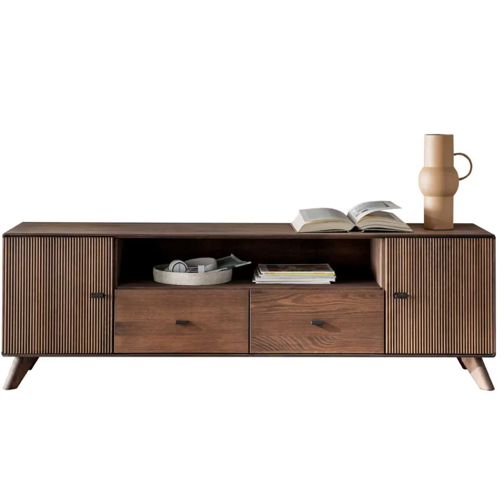 Wohnen Tv & Hifi-Möbel|Lowboards<TV Unterschrank aus Kernbuche massiv in Braun - Malawi