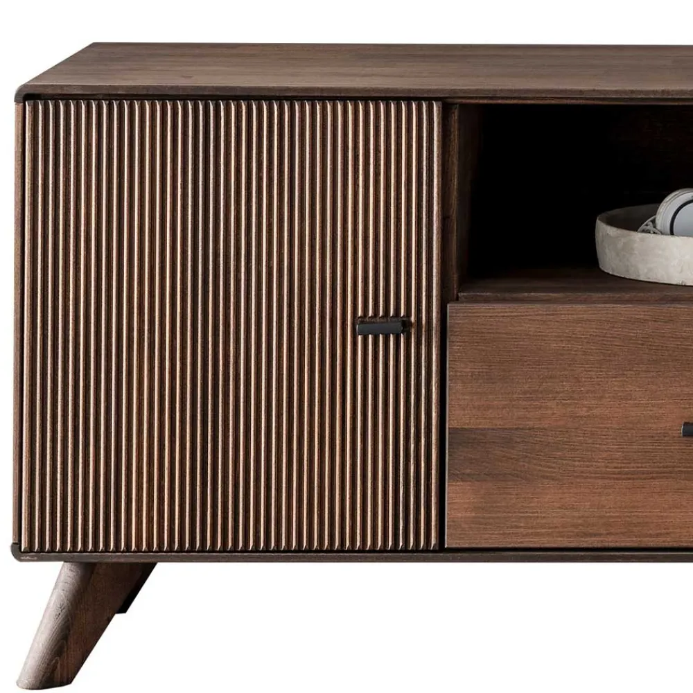 Wohnen Tv & Hifi-Möbel|Lowboards<TV Unterschrank aus Kernbuche massiv in Braun - Malawi