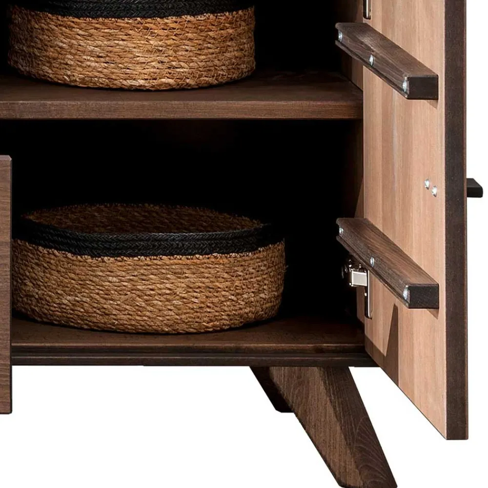 Wohnen Tv & Hifi-Möbel|Lowboards<TV Unterschrank aus Kernbuche massiv in Braun - Malawi