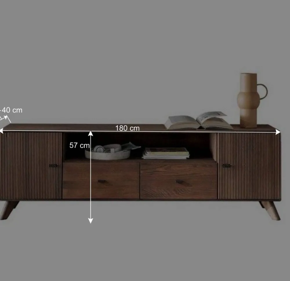 Wohnen Tv & Hifi-Möbel|Lowboards<TV Unterschrank aus Kernbuche massiv in Braun - Malawi