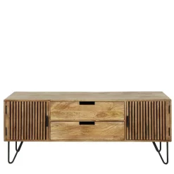 Wohnen Tv & Hifi-Möbel|Lowboards<TV Unterschrank aus Mangoholz in Sandfarben - Baina