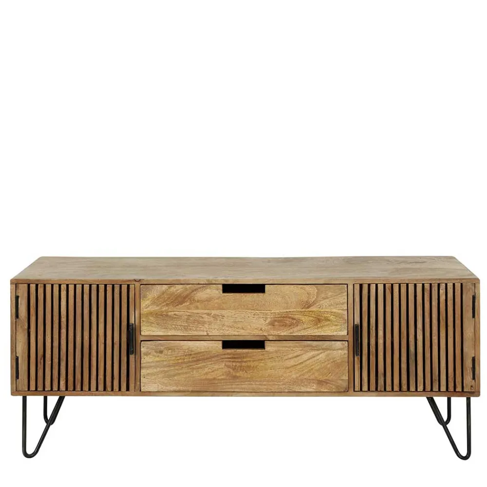 Wohnen Tv & Hifi-Möbel|Lowboards<TV Unterschrank aus Mangoholz in Sandfarben - Baina