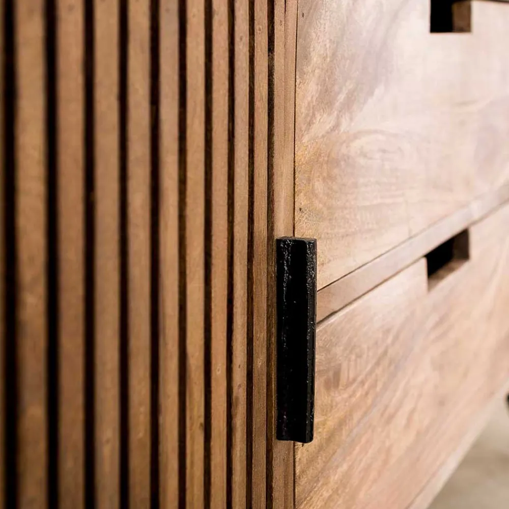 Wohnen Tv & Hifi-Möbel|Lowboards<TV Unterschrank aus Mangoholz in Sandfarben - Baina