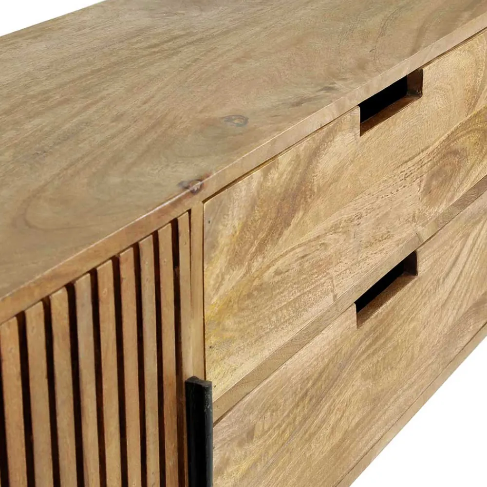 Wohnen Tv & Hifi-Möbel|Lowboards<TV Unterschrank aus Mangoholz in Sandfarben - Baina