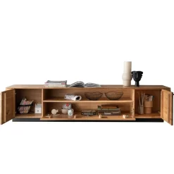 Wohnen Tv & Hifi-Möbel|Lowboards<TV Unterschrank aus Wildeiche mit Metallgriffen - Ilfred