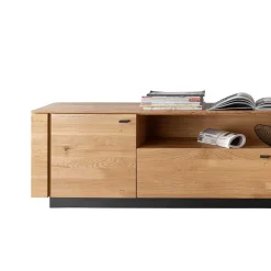 Wohnen Tv & Hifi-Möbel|Lowboards<TV Unterschrank aus Wildeiche mit Metallgriffen - Ilfred