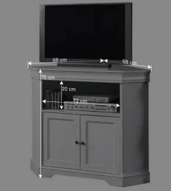 Wohnen Tv & Hifi-Möbel<TV Unterschrank für Ecke in Weiß - Zarinas