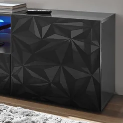 Wohnen Tv & Hifi-Möbel|Lowboards<TV Unterschrank in Anthrazit Hochglanz - Kuriasna