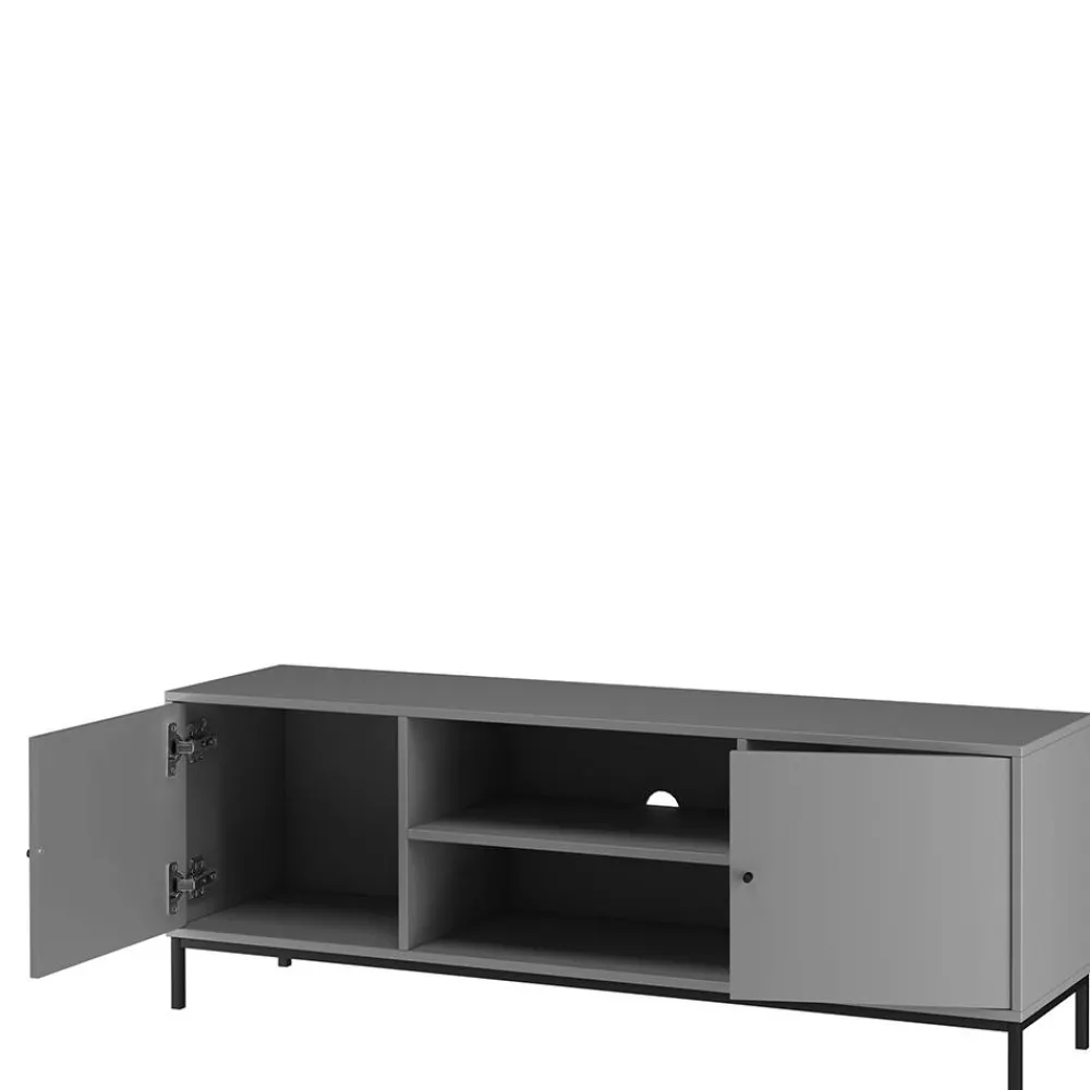 Wohnen Tv & Hifi-Möbel|Lowboards<TV Unterschrank in Grau mit Schwarz - Lagista