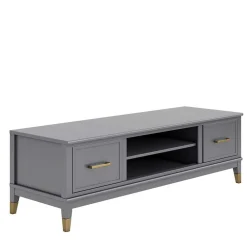 Wohnen Tv & Hifi-Möbel|Lowboards<TV Unterschrank in Grau und Gold - Tamila