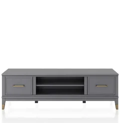 Wohnen Tv & Hifi-Möbel|Lowboards<TV Unterschrank in Grau und Gold - Tamila