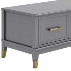 Wohnen Tv & Hifi-Möbel|Lowboards<TV Unterschrank in Grau und Gold - Tamila