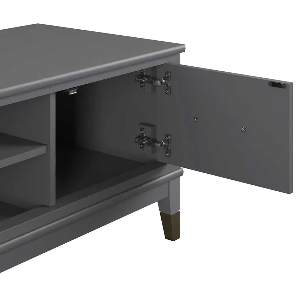 Wohnen Tv & Hifi-Möbel|Lowboards<TV Unterschrank in Grau und Gold - Tamila