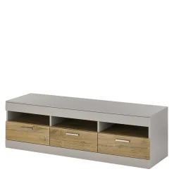 Wohnen Tv & Hifi-Möbel|Lowboards<TV Unterschrank in Hellgrau & Zinneiche NB - Lioscas
