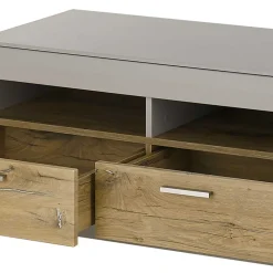 Wohnen Tv & Hifi-Möbel|Lowboards<TV Unterschrank in Hellgrau & Zinneiche NB - Lioscas