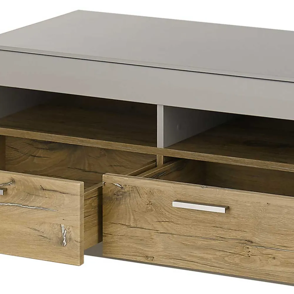 Wohnen Tv & Hifi-Möbel|Lowboards<TV Unterschrank in Hellgrau & Zinneiche NB - Lioscas
