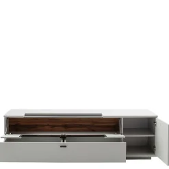 Wohnen Tv & Hifi-Möbel|Lowboards<TV Unterschrank in Lichtgrau mit Wildeiche - Apulco