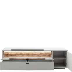 Wohnen Tv & Hifi-Möbel|Lowboards<TV Unterschrank in Lichtgrau mit Wildeiche - Apulco