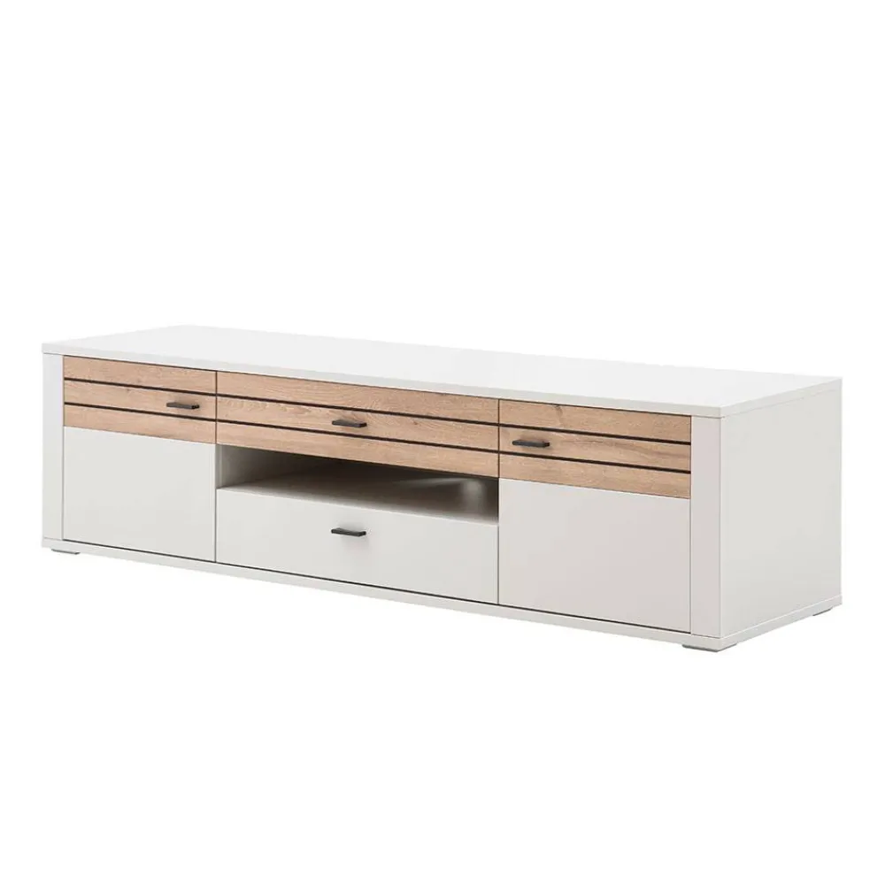 Wohnen Tv & Hifi-Möbel|Lowboards<TV Unterschrank in Lichtgrau mit Wildeiche - Ballina