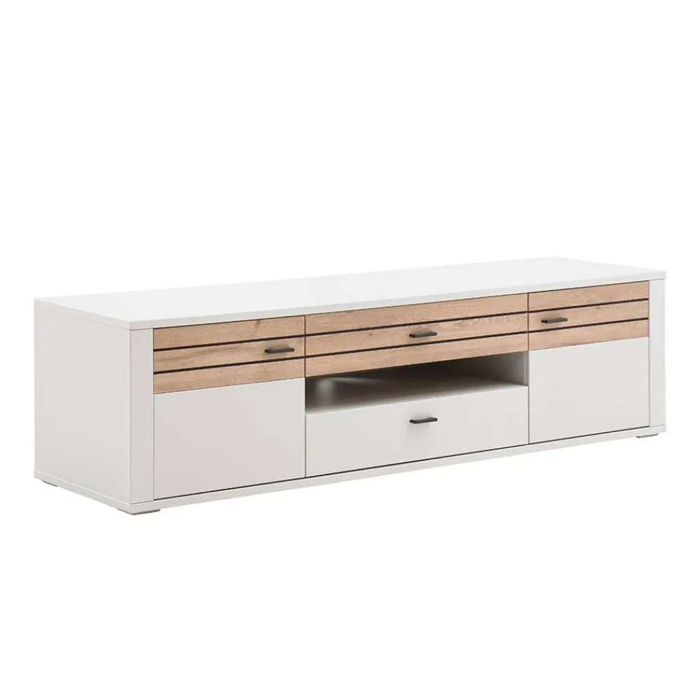 Wohnen Tv & Hifi-Möbel|Lowboards<TV Unterschrank in Lichtgrau mit Wildeiche - Ballina