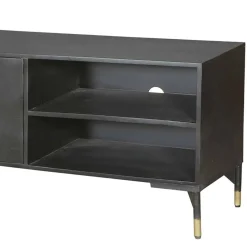 Wohnen Tv & Hifi-Möbel|Lowboards<TV Unterschrank in Schwarz mit Messing - Alkatar