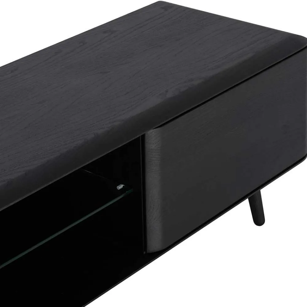 Wohnen Tv & Hifi-Möbel|Lowboards<TV Unterschrank in Schwarz aus Eiche - Arathan