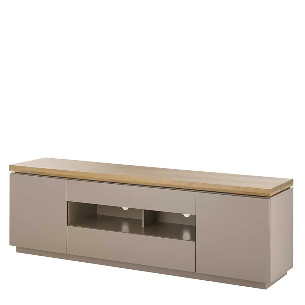 Wohnen Tv & Hifi-Möbel|Lowboards<TV Unterschrank in Taupe & Akazie - Anja