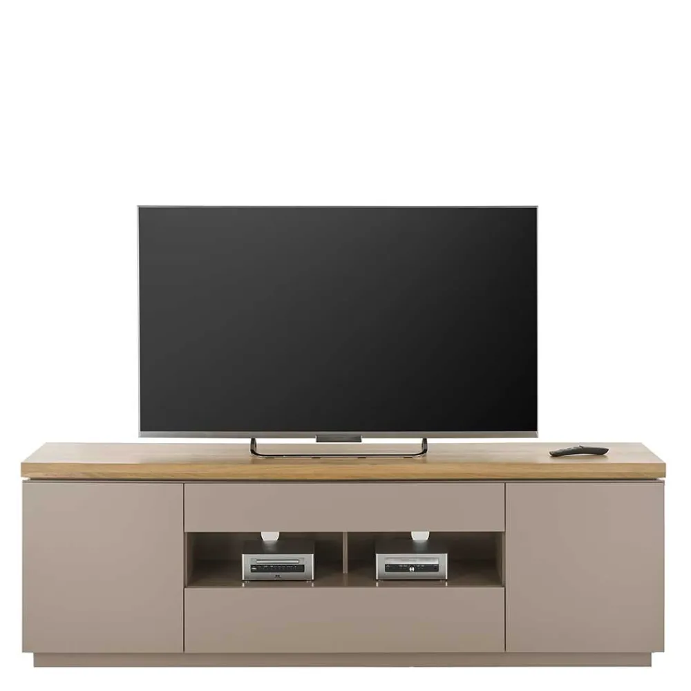 Wohnen Tv & Hifi-Möbel|Lowboards<TV Unterschrank in Taupe & Akazie - Anja