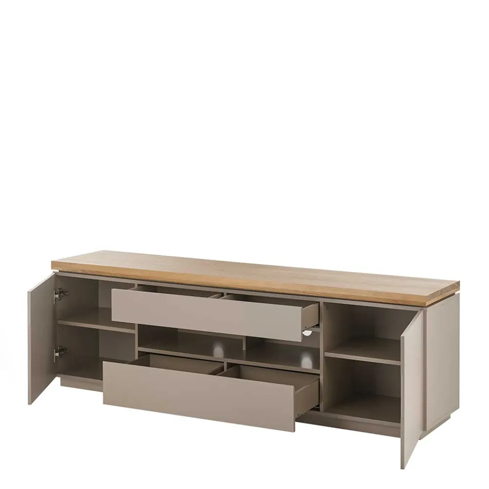 Wohnen Tv & Hifi-Möbel|Lowboards<TV Unterschrank in Taupe & Akazie - Anja