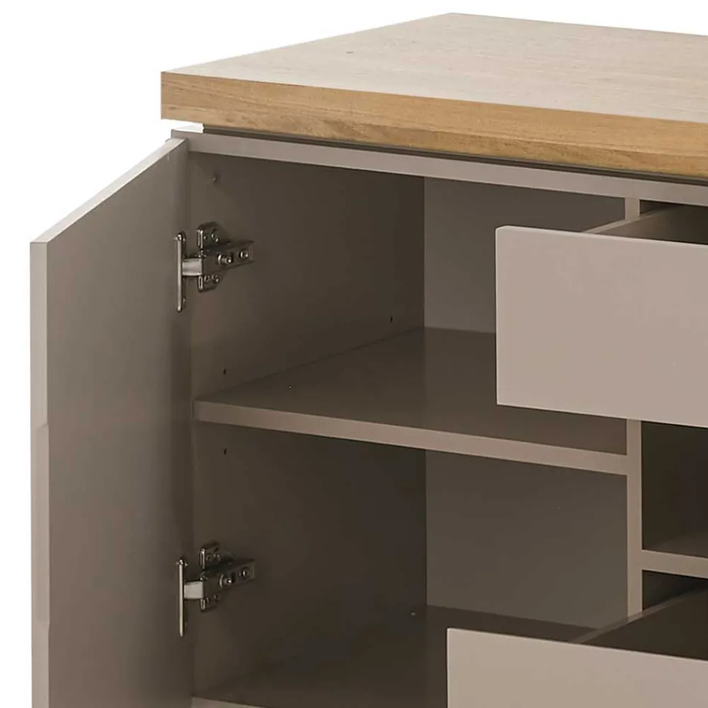 Wohnen Tv & Hifi-Möbel|Lowboards<TV Unterschrank in Taupe & Akazie - Anja