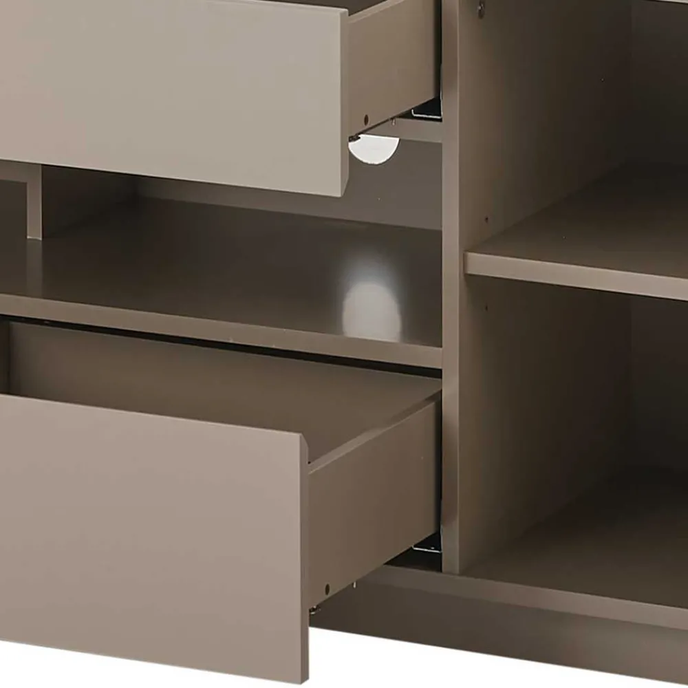 Wohnen Tv & Hifi-Möbel|Lowboards<TV Unterschrank in Taupe & Akazie - Anja