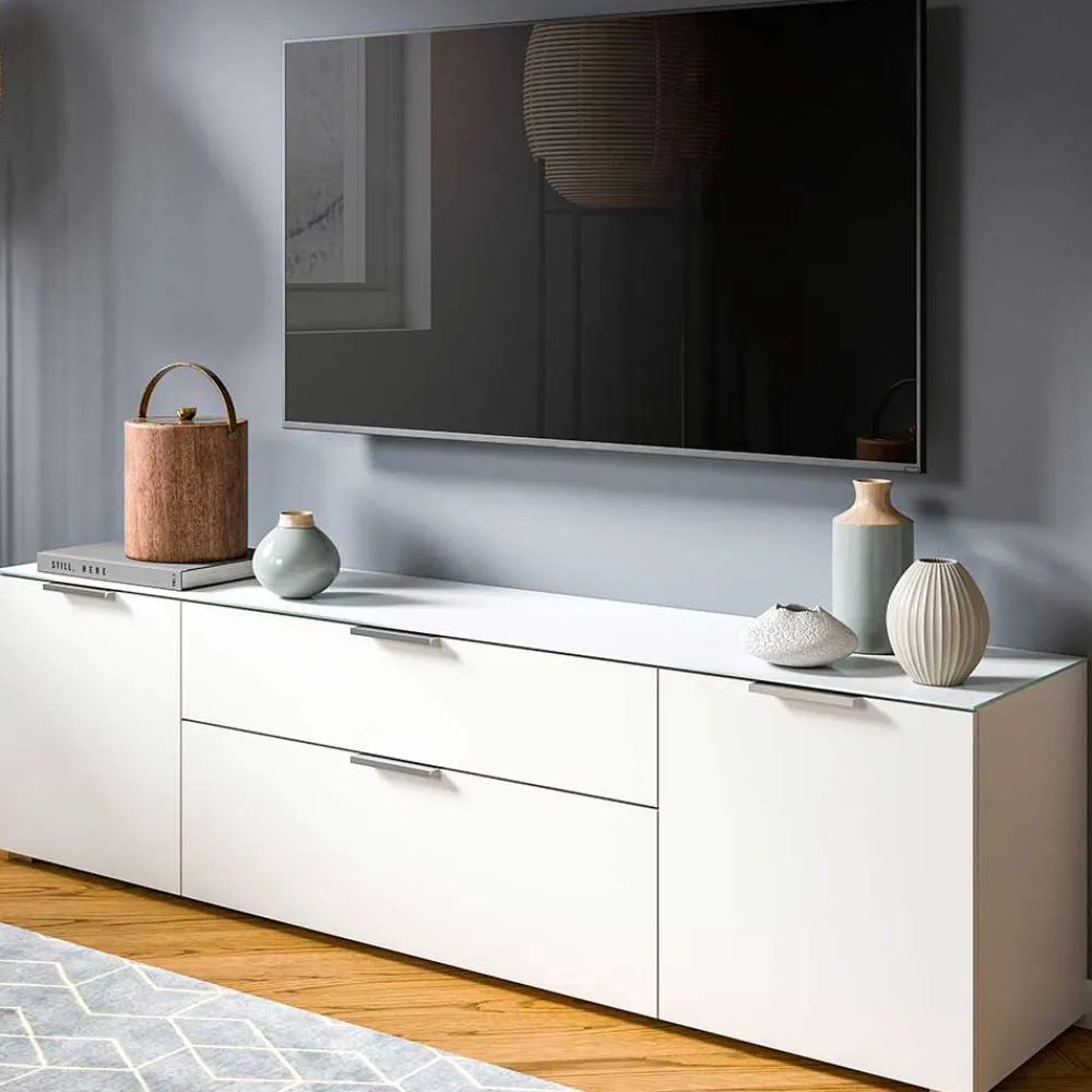 Wohnen Tv & Hifi-Möbel|Lowboards<TV Unterschrank in Weiß - Intiatos