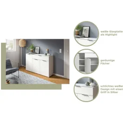 Wohnen Tv & Hifi-Möbel|Lowboards<TV Unterschrank in Weiß - Intiatos
